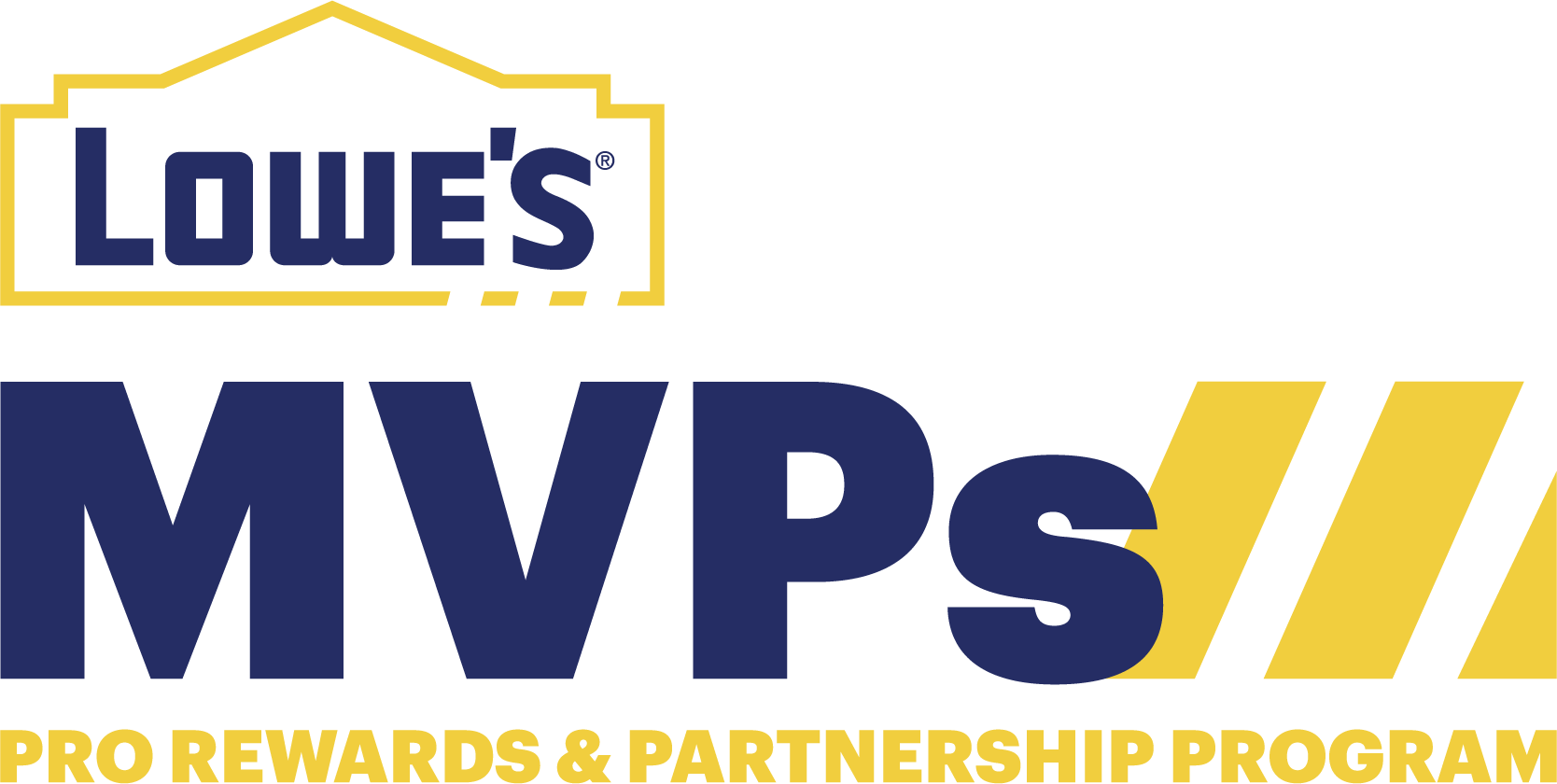 Custom Design Carpentry Inc - lowes-mvp-logo-blue-yellow-stacked-rgb